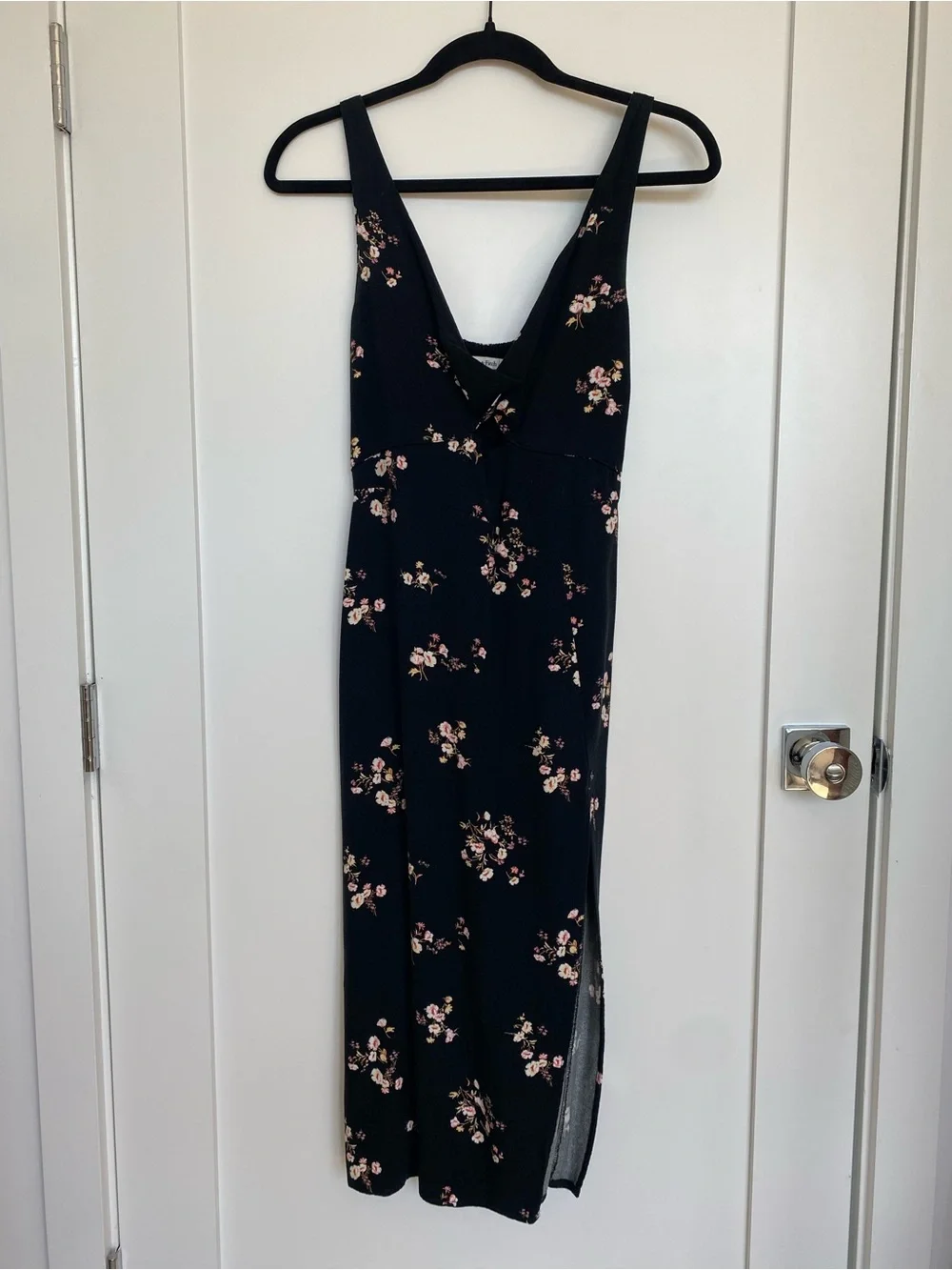 Abercrombie Black Floral V-Neck Maxi Dress
